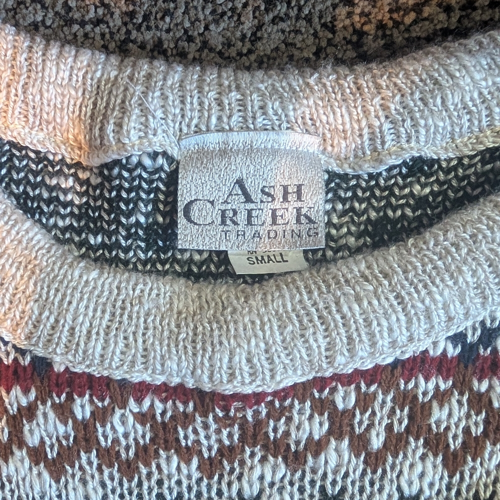 Multicolor Patterned Mens Sweater - Picture 3 of 5